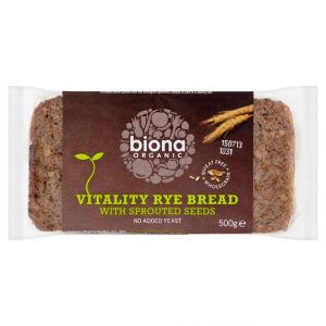Biona Vitality Rye Bread Sprouted Seeds 500g