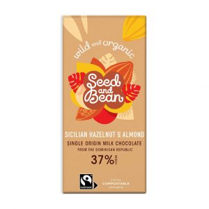 Seed and Bean Milk Chocolate Sicilian Hazelnut and Almond 85g