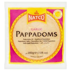 Natco Garlic Poppadoms 200g