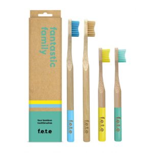 FETE Family Pack 2 Adult 2 Children Toothbrushes