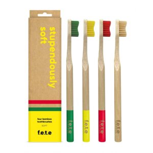 FETE Four Pack Soft Toothbrushes