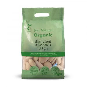 Just Natural Org Blanched Almonds 125g