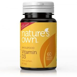 Natures Own Wholefood Vitamin D3 60 Tablets