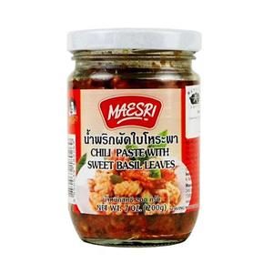 Maesri Chilli Paste with Sweet Basil Leaves 200g